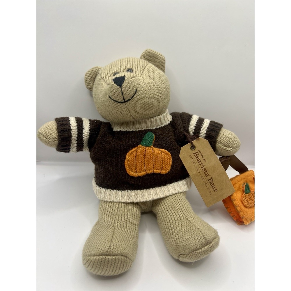 Starbucks‎ Coffee Co Bearista Bear Halloween Autumn 2009 85th Ed Plush Pumpkin